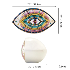 ILLUSTRA - Hand-Painted Evil Eye Ceramic Sculpture