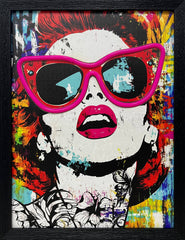 WHO'S THAT GIRL - Framed LED Neon Pop Art Wall Print