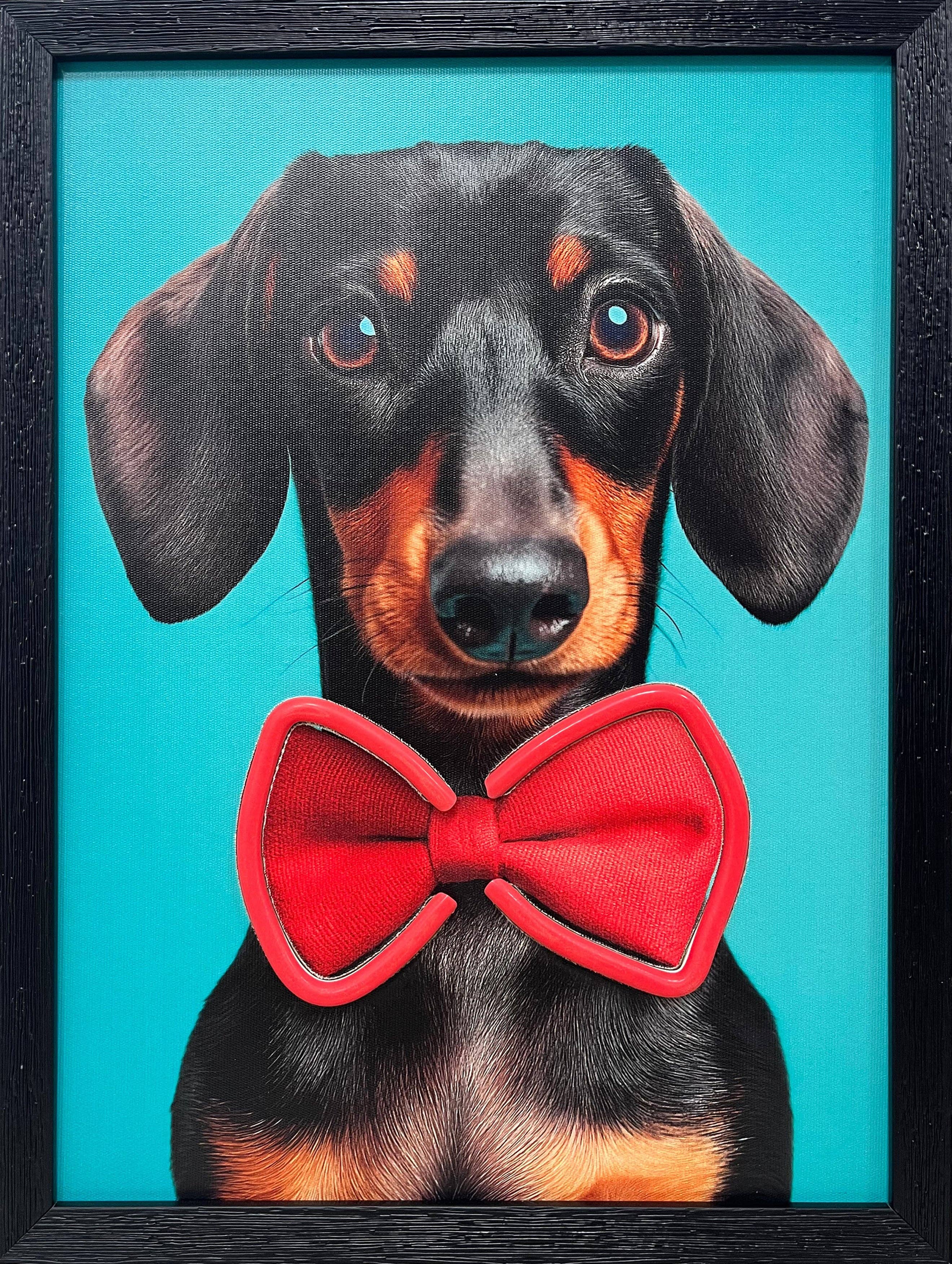 HOT DOG ENERGY LED neon dachshund wall art — glowing neon detail | Missy K