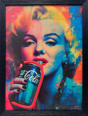 BLONDE BOMBSHELL LED neon wall art — detail view glowing neon | Missy K