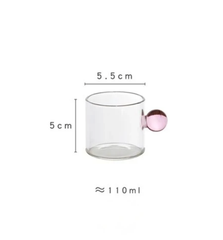 THE ORB ESPRESSO CUPS - Set of 4 Borosilicate Glass Espresso Cups