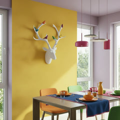 THE STAG - White Resin Deer Wall Sculpture