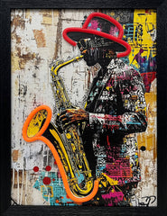 THE LATE SET - Framed LED Neon Jazz Wall Art