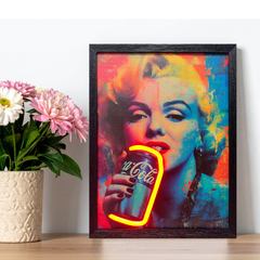 BLONDE BOMBSHELL — framed LED neon iconic blonde wall art | Dopamine decor Australia | Missy K