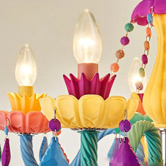 LOLITA DEVINE rainbow crystal chandelier — full view installed | Statement lighting Australia | Missy K