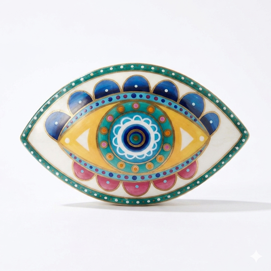 ALLURA - Hand-Painted Evil Eye Ceramic Sculpture