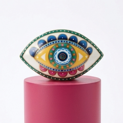 ALLURA - Hand-Painted Evil Eye Ceramic Sculpture
