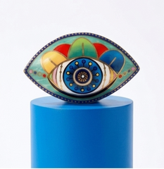 AURORA - Hand-Painted Evil Eye Ceramic Sculpture