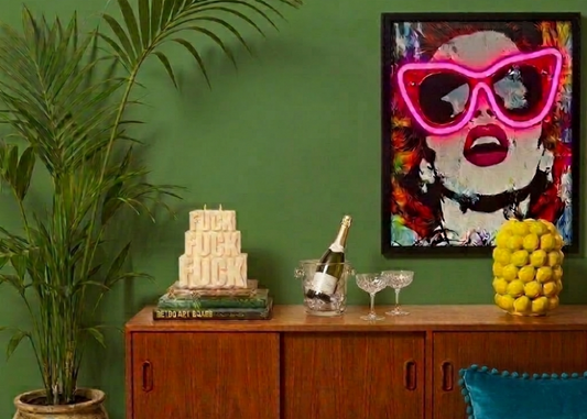 WHO'S THAT GIRL - Framed LED Neon Pop Art Wall Print