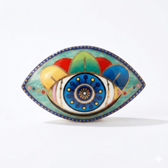 AURORA - Hand-Painted Evil Eye Ceramic Sculpture